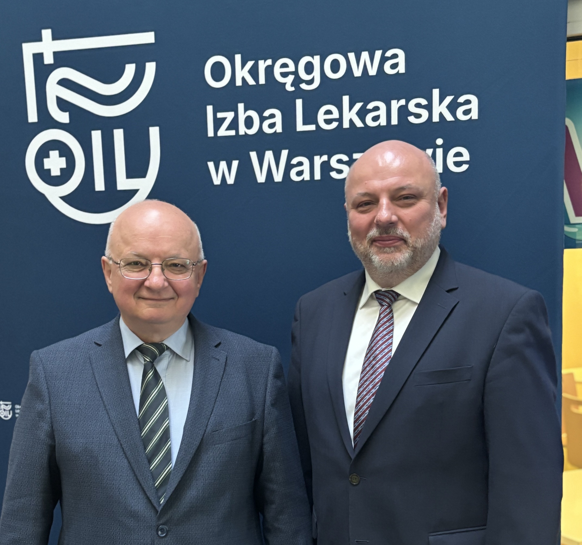 prof. dr hab. n. med. Kazimierz Szopiński i dr n. med. Dariusz Paluszek, wiceprezes ORL w Warszawie